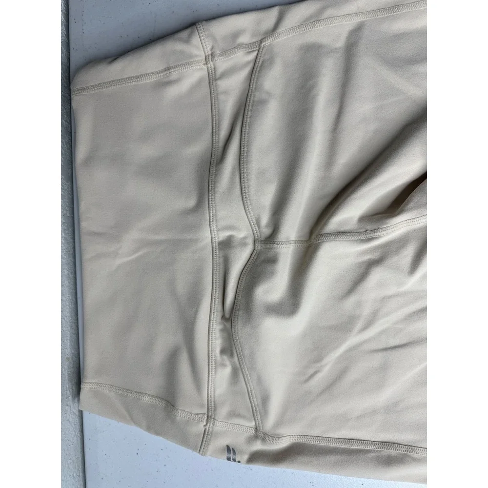 Fabletics PureLuxe High Waisted‎ Leggings Cream Beige Tan Yoga Pants Women Small
